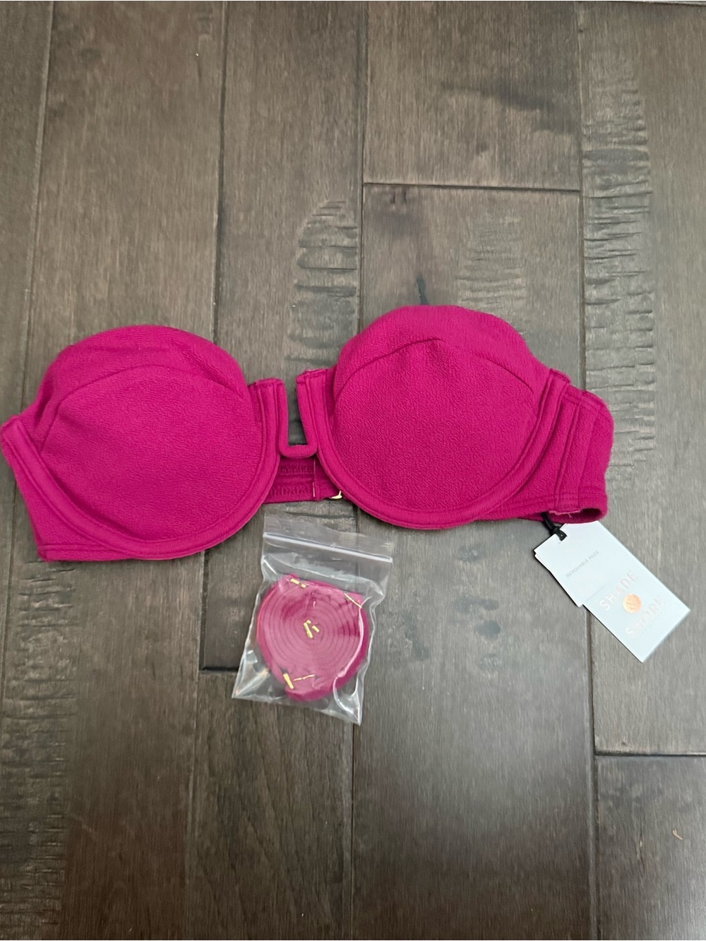Shade & Shore Women's Balconette Underwire Crepe Bikini Top Size 34B Purple